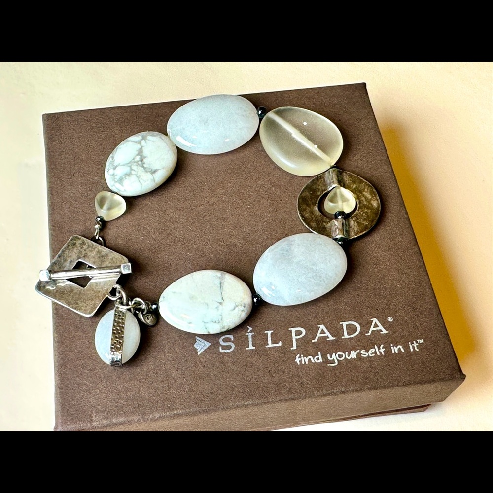 Silpada Designs .925 Sterling Silver & Stone Bracelet